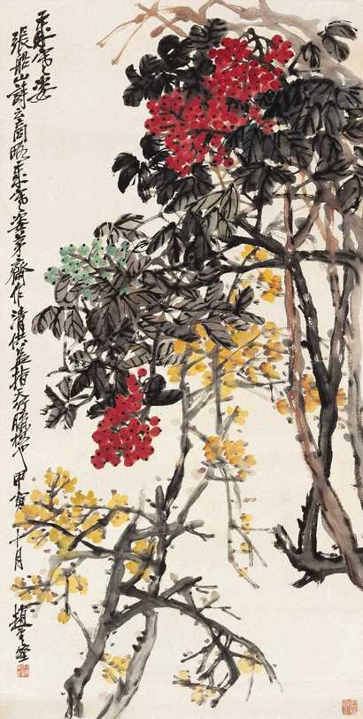 赵云壑 甲寅(1914年)作 岁寒姿色 镜心